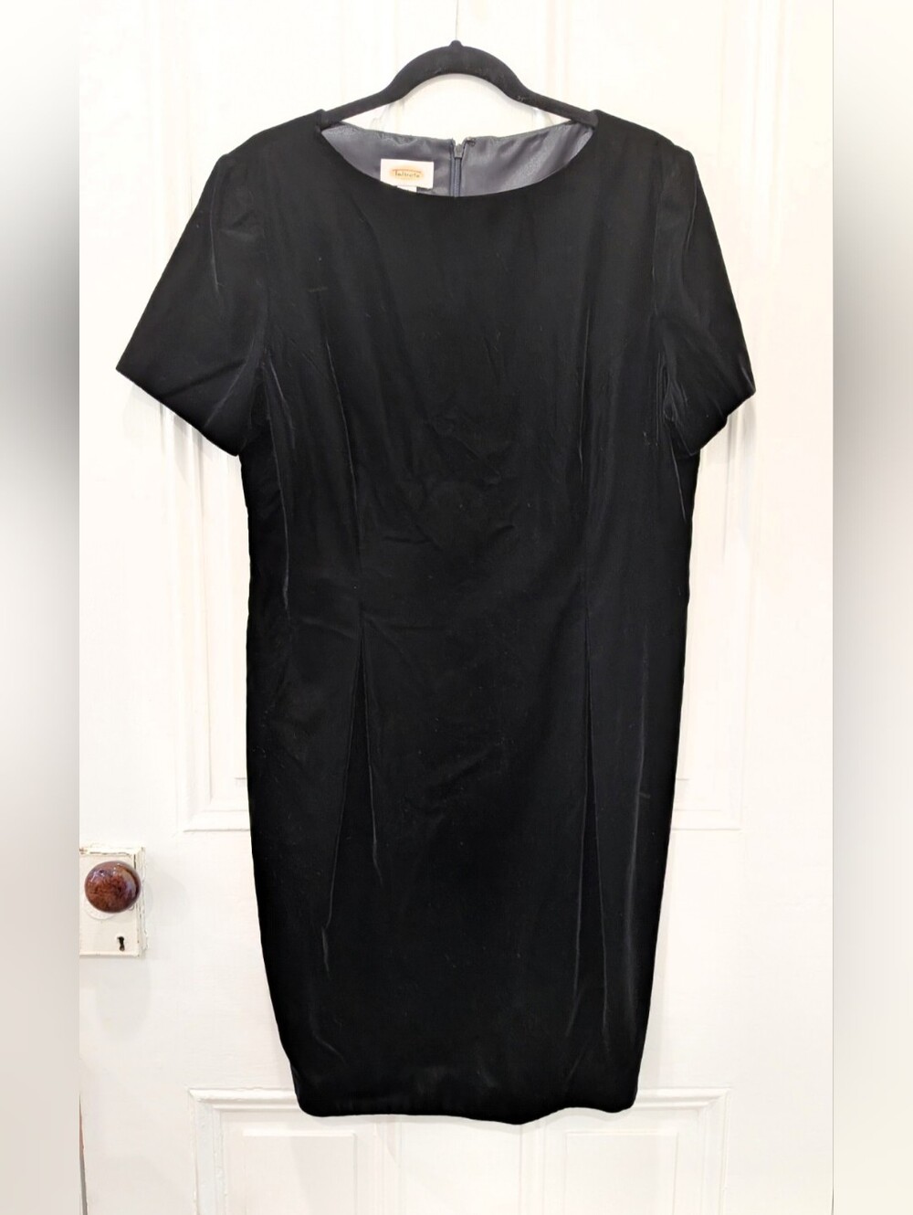 Vintage Talbots Velvet Short Sleeve Dress | 14